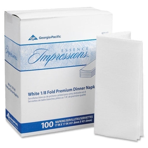 Georgia Pacific Dinner Napkin, 17"x17", 1-Ply, 400