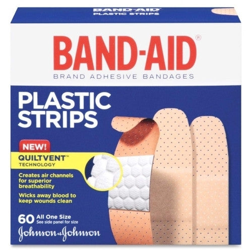 Johnson & Johnson Adhesive Bandages, Plastic, 3/4, All One Size, 60/BX