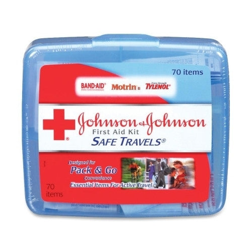 Johnson & Johnson Safe Travels First Aid Kit,70 P