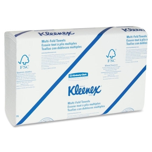 Kimberly-Clark Multifold Towels, 9-1/5"x9-2/5", 150 Towels, 16/CT, White