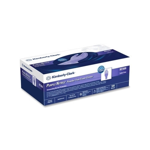 Kimberly-Clark Powder-Free Exam Gloves, Non-Latex, Large, 100/BX, Purple