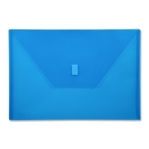 Lion Office Products Poly Envelope,Hook and Loop Closure,13"x9-3/8",Blue