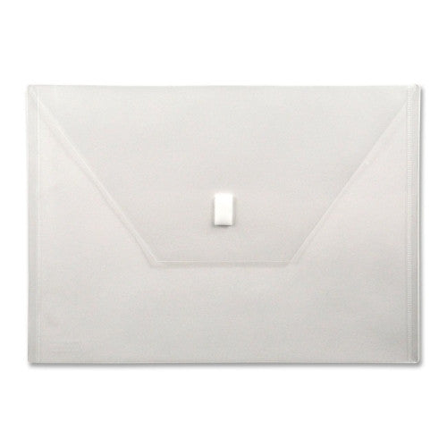 Lion Office Products Poly Envelope,Hook and Loop Closure,13"x9-3/8", Clear