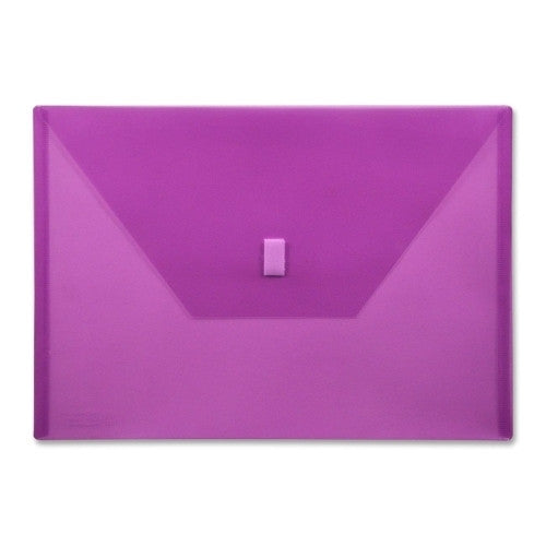 Lion Office Products Poly Envelope,Hook and Loop Closure,13"x9-3/8", Purple