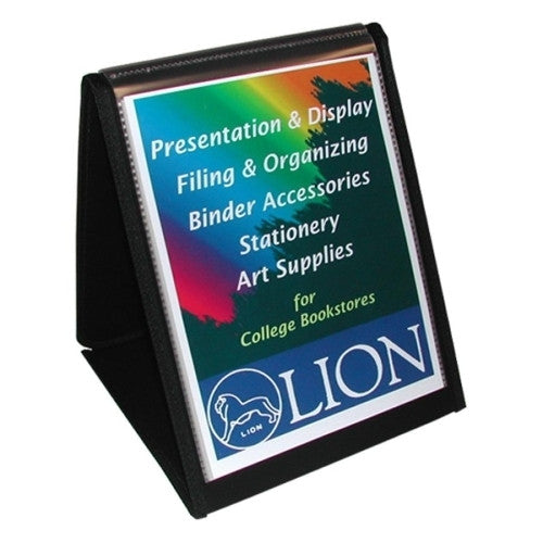 Lion Office Products Flip-N-Tell Vertical Easel, 11"x8-1/2", Black