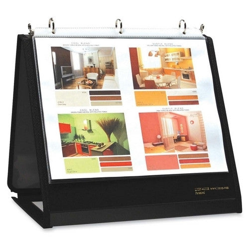 Lion Office Products Ring Binder Easel, 3/4" Cap, Horizontal, 11"x8-1/2", Black