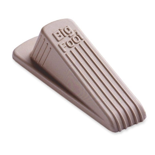 Master Caster Company No-Slip Doorstop, Rubber, 2-1/4"x4-3/4"x1-1/4", Beige