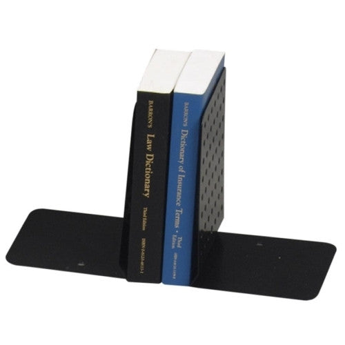 MMF Industries Bookends, Large, Dimpled, 8" High, Black