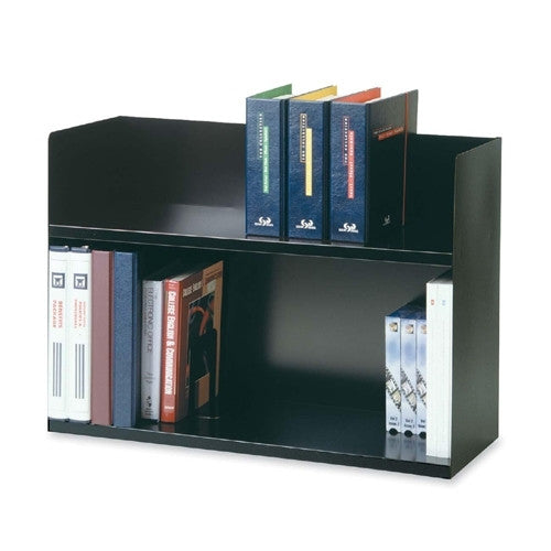 MMF Industries Two Tier Book Rack, 29-1/8"x10-3/8"x20", Black