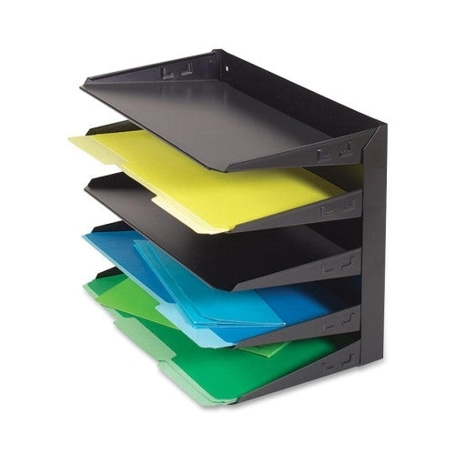 MMF Industries Horizontal Organizer, 5-Tier, 15"x8-3/4"x12-1/8", Black