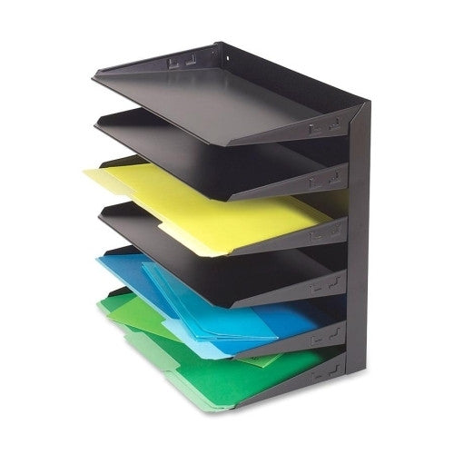 MMF Industries Horizontal Organizer, 6-Tier, 15"x8-3/4"x14-3/4", Black