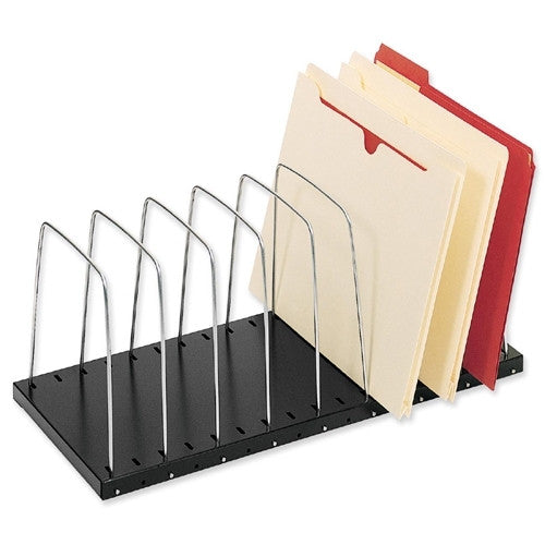 MMF Industries Easy File Rack,2"W Compartments,18-3/8"x8-1/8"x7-3/4",Black