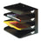 MMF Industries Horizontal Organizer, 4-Tier, 12"x8-3/4"x9-1/4", Black