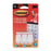 3M Commercial Office Supply Div. Micro Hooks,w/ Strips,3 Hooks/4 Strips,Holds 1/2 lb,White