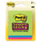 3M Commercial Office Supply Div. Super Sticky Pads, 3"x3", 3 PD/PK, 45 SH/PD, Neon Fusion