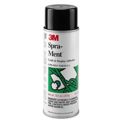 3M Commercial Office Supply Div. Spray-Ment Adhesive, Aerosol, 10.75 Oz, Clear