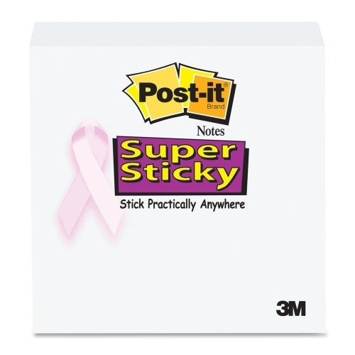 3M Commercial Office Supply Div. Super Sticky Pads, 3"x3", 75 Sheets/PD, 3/PK, Pink