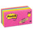 3M Commercial Office Supply Div. Post-it Notes, 3"x3", 14/PK, 100 Sh/Pad, Neon Fusion