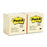 3M Commercial Office Supply Div. Post-it Notes,Original Pads,3"x3",100/SH/PD,12/PK,Canary