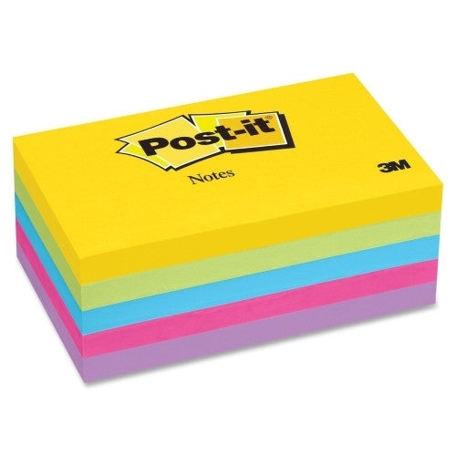 3M Commercial Office Supply Div. Post-it Notes,3"x5",5/PK, 100 Sh/Pad, Ultra Assorted