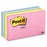 3M Commercial Office Supply Div. Post-it Notes, Original, 3"x5", 5/PK, Assorted Pastel