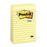 3M Commercial Office Supply Div. Post-it Notes, Lined, 100 Sh/Pad, 4"x6", 5/PK, Yellow