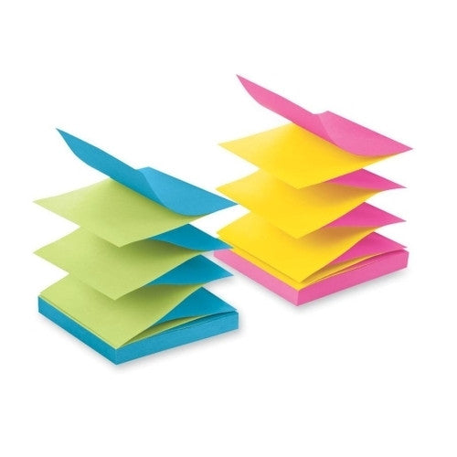 3M Commercial Office Supply Div. Post-it Notes,Pop-up,3"x3",100 SH/PD,12/PK,TE/LE/FU/YW