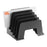 Officemate International Corp Incline Sorter, 5 Compartments, 5-1/16"x8"x6-1/16", Black