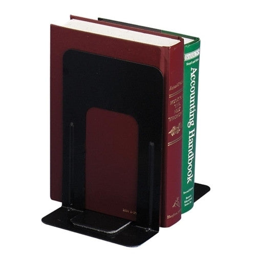 Officemate International Corp Standard Bookends, 5-7/8"x8-1/4"x9", Black