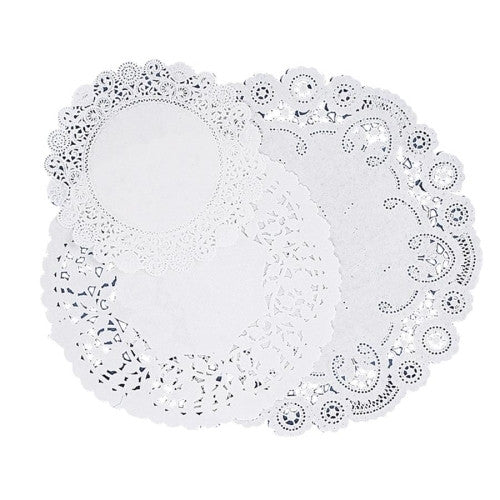 Pacon Corporation Paper Doilies, Assorted Sizes 4"/6"/8", 30/PK, White