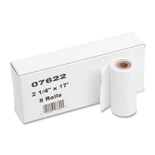 PM Company Calculator/Add Rolls, 2-1/4"x17', 5/PK, Plain White