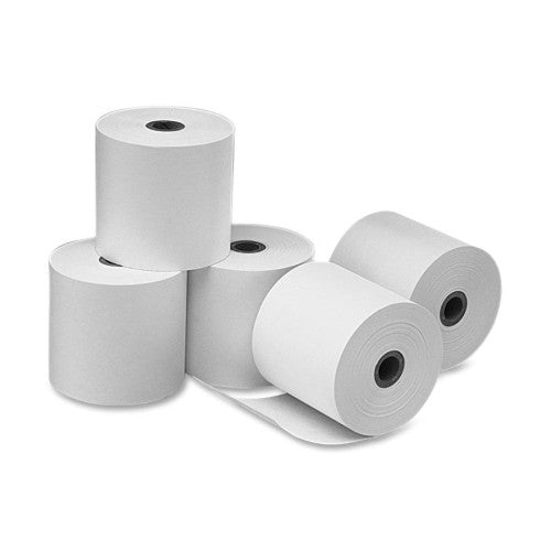 PM Company Cash Register Rolls, 82mm, 3-1/4"x240' Long, 5/PK, White