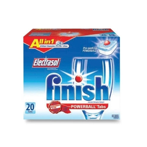 Reckitt & Benckiser Electrasol Tabs, 3 in 1, Dishwashing Detergent, 20/BX