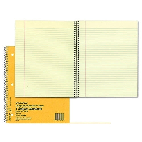 Rediform Office Products Notebook, 1 Sub, 80 Shts, College/Margin,11"x8-7/8",Brown