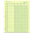Rediform Office Products Analysis Pad, 4 Column, 3 Hole, 2-3/8"W, 11"x8-1/2", Green