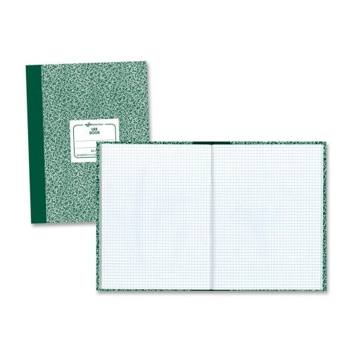 Rediform Office Products Lab Book,5"x5 Quad,60 Sh,10-1/8"x7-7/8",Green Marble Cover