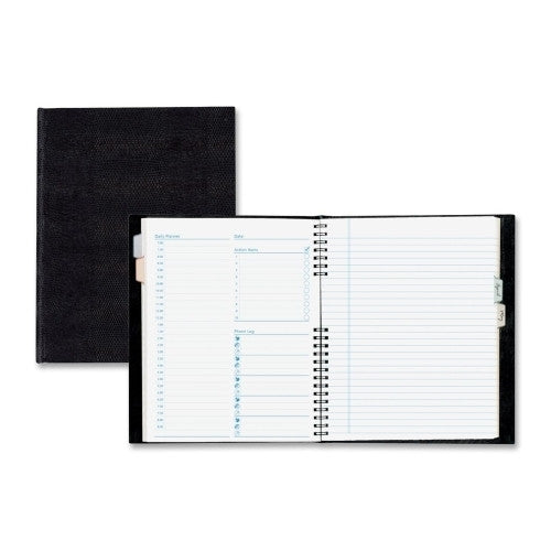 Rediform Office Products Daily Planner/Appt, 7AM-830PM, 9-1/4"X7-1/4", 192 Sheets, BK