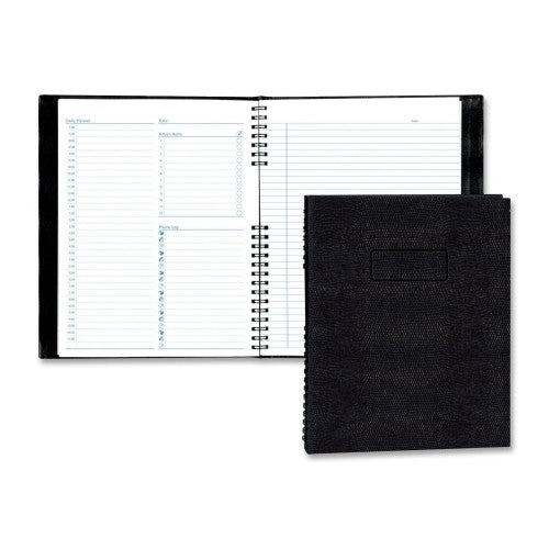 Rediform Office Products Daily Planner/Notebook, 100 Sheets, 11"x8-1/2", Black