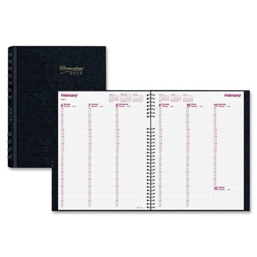 Rediform Office Products Weekly Planner,Hardcover,Weekday Schedule,11"x8-1/2",Black