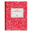 Roaring Spring Paper Products Composition Book,Grade 2 Ruled,50 Sheets,9-3/4"x7-3/4",Red