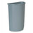 Rubbermaid Commercial Products Wastebasket,Half Round,21 Gallon,12"x21"x28-5/8",Gray