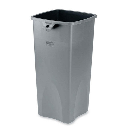 Rubbermaid Commercial Products Square Waste Container,23 Gal,14-1/2"x14-1/2"x28",Gray