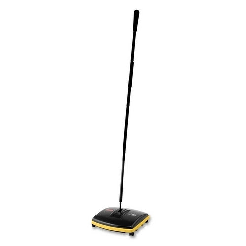 Rubbermaid Commercial Products Floor/Carpet Sweeper,Flat Fold Handle,6-1/2" W,Black/Yellow