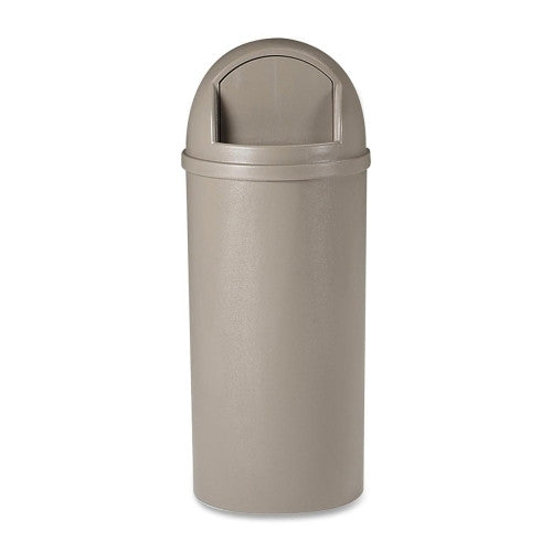 Rubbermaid Commercial Products Waste Container, 15 Gal., 15-3/8"x15-3/8"x36-1/2", Beige