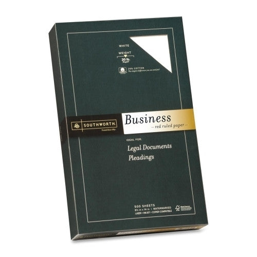 Southworth Company Fine Business Paper,20 lb.,Legal Ruled,8-1/2"x14",500/BX,WE