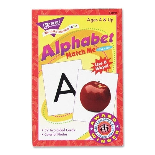 Trend Enterprises Alphabet Match Me Flash Cards, 3"x3-7/8", 6 And Up