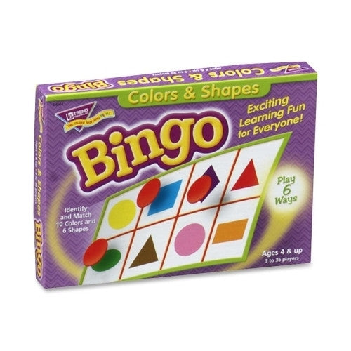 Trend Enterprises Colors And Shapes Bingo, For Ages 3 And Up