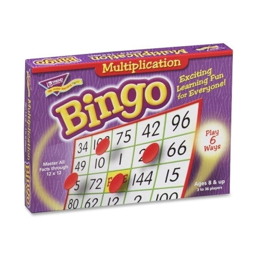 Trend Enterprises Multiplication Bingo, 5"x5", 36 Cards, 700 Chips