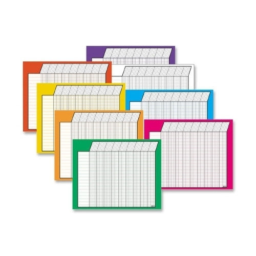 Trend Enterprises Incentive Chart,Horizontal,22"x28",36 Rows/45 Col.,8/PK,Ast