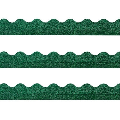 Trend Enterprises Sparkle Trimmers, 2-1/4"x32-1/2', Green Sparkle